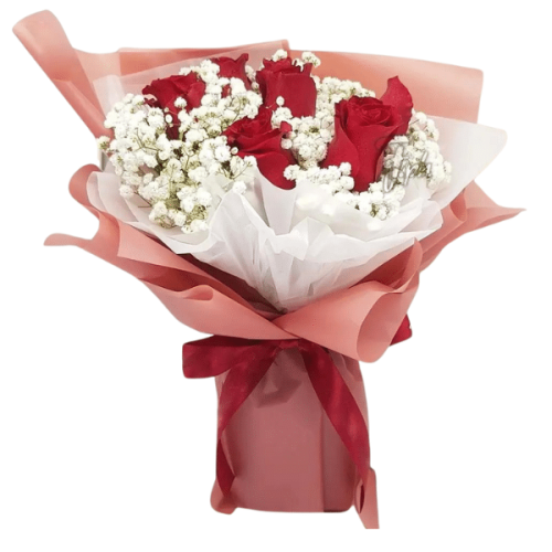 Bouquet of 6pcs Red Roses to Pangasinan