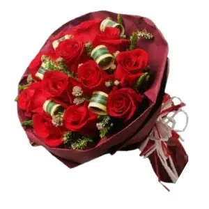 Blushing Red Rose Bouquet