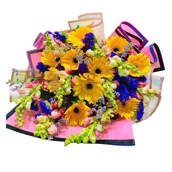 Send flowers to Philippines, Flower delivery Philippines, Send roses to Philippines Flower shop Philippines Sunshine Yellow Gerbera Bouquet