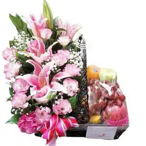 Serenity Flowers and Fruit Box