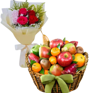 Flowers N'Fruit Basket 24