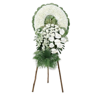 Round Condolence Standing Spray