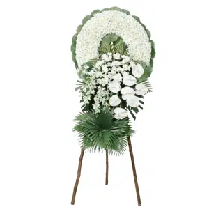 Round Condolence Standing Spray