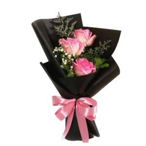 Bouquet of 3 Pink Roses to Taguig