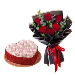 Heart Cake and Roses