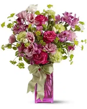 Elegant Vase of Mixed Flowers