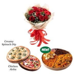 Romantic Roses and Savory Feast Celebration Bundle